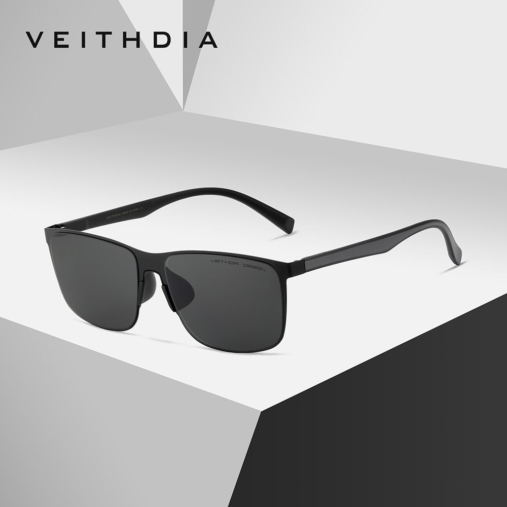 Vintage Fashion Definition - VEITHDIA ยี่ห้อ Vintage Men Women แว่นตากันแดดสแตนเลสไนลอนความละเอียดสูงเลนส์โพลาไรซ์