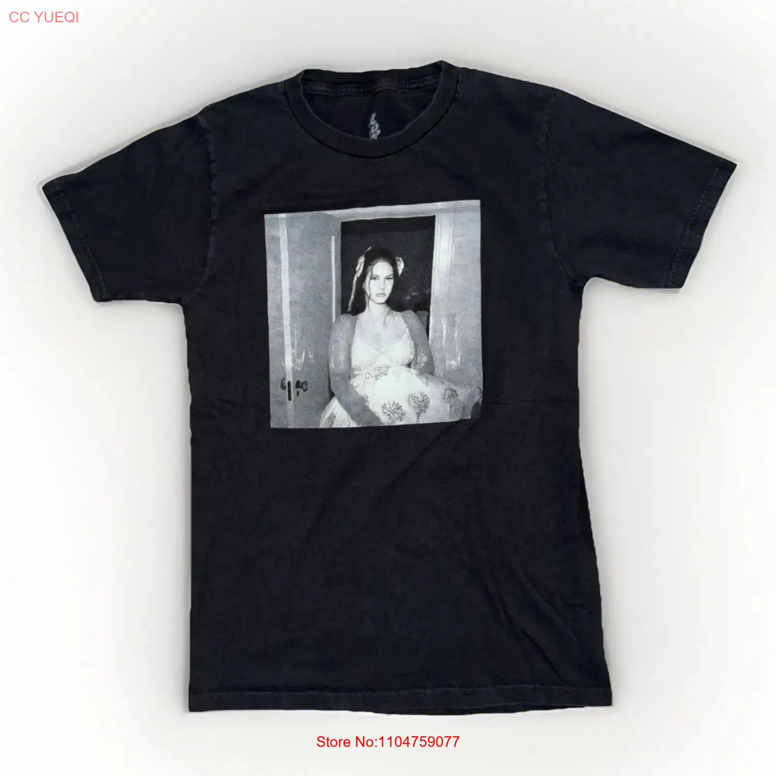 Vintage Fashion Photographers - เสื้อยืดลายภาพถ่าย Lana Del Rey สีดำ ไซส์