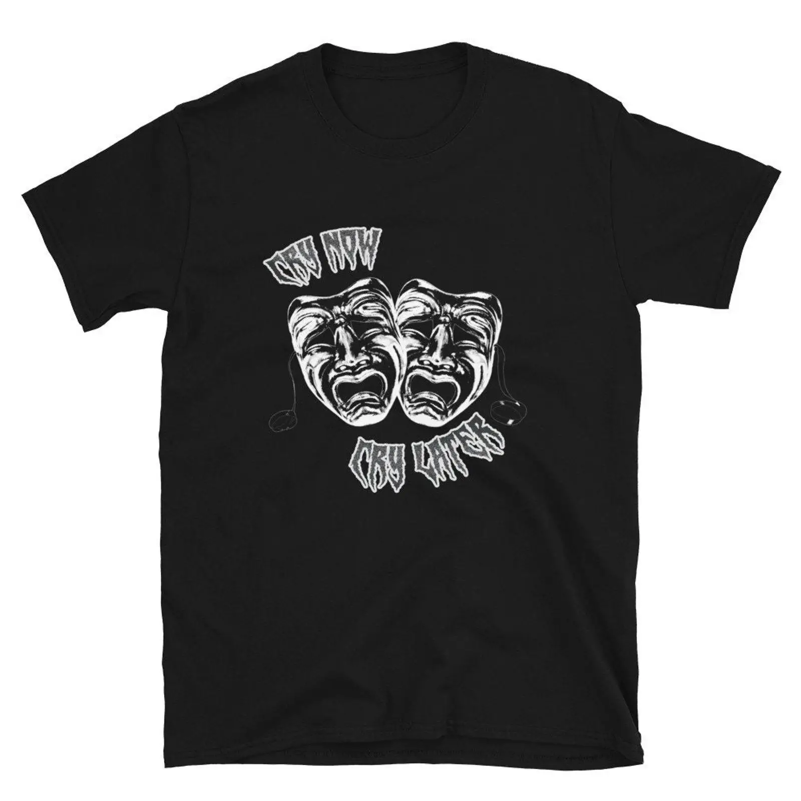Vintage Fashion Now - เสื้อยืด Cry Now Later Theater Masks