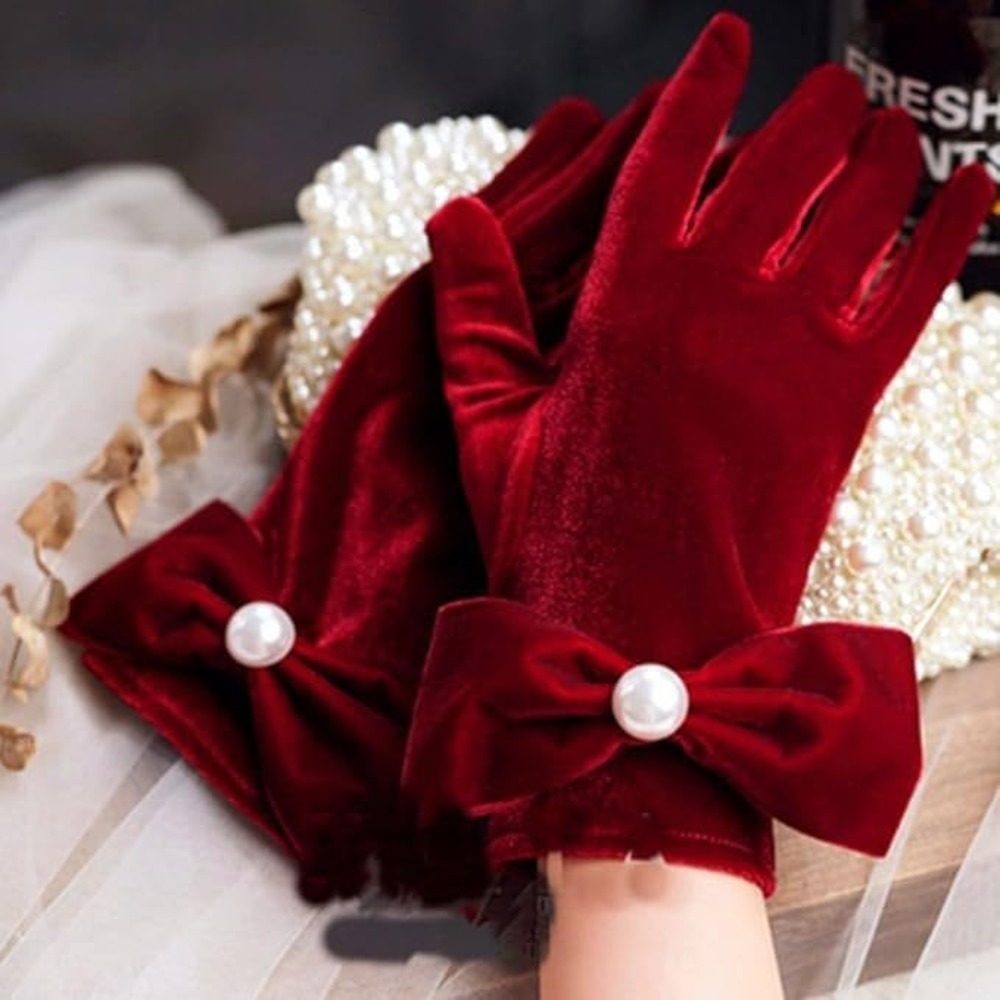 Vintage Fashion Photographers - ถุงมือเจ้าสาววินเทจ ถุงมือกำมะหยี่สไตล์เฮปเบิร์น ถุงมือออกงานกลางคืน ถุงมือเซ็กซี่สำหรับงานปาร์ตี้ อุปกรณ์ประกอบฉากถ่ายภาพ งานคอสเพลย์