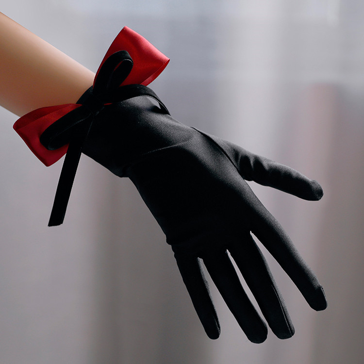 ผู้หญิงElegant Bowถุงมือซาตินส - Vintage Fashion Photographers บทวิจารณ์และราคา