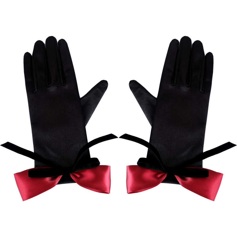 ผู้หญิงElegant Bowถุงมือซาตินส - Vintage Fashion Photographers บทวิจารณ์และราคา