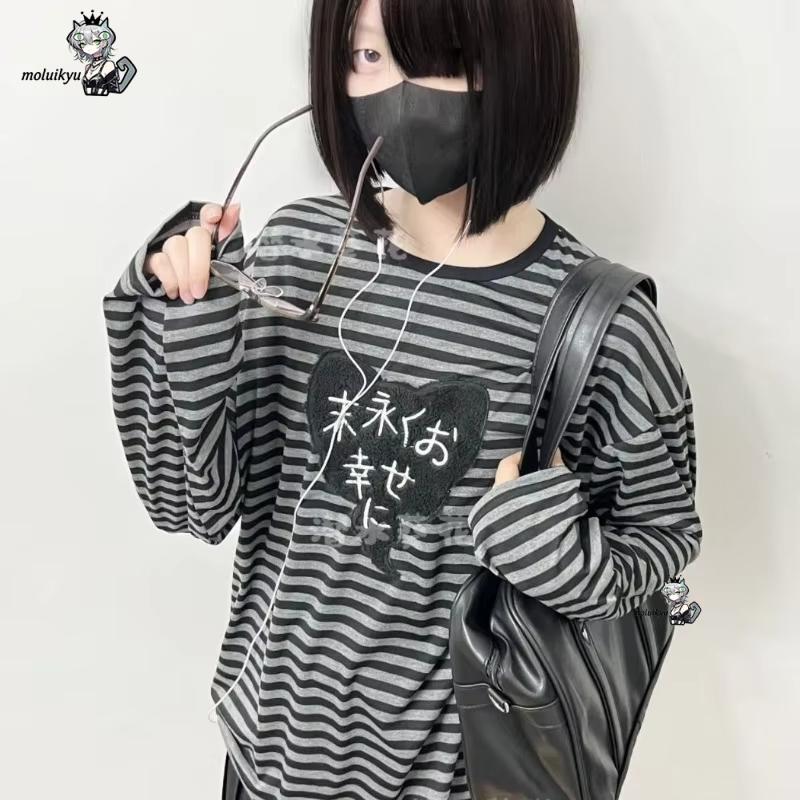 เสื้อยืดแขนยาวคอกลมสไตล์อเมริก - Vintage Victorian Fashion บทวิจารณ์และราคา