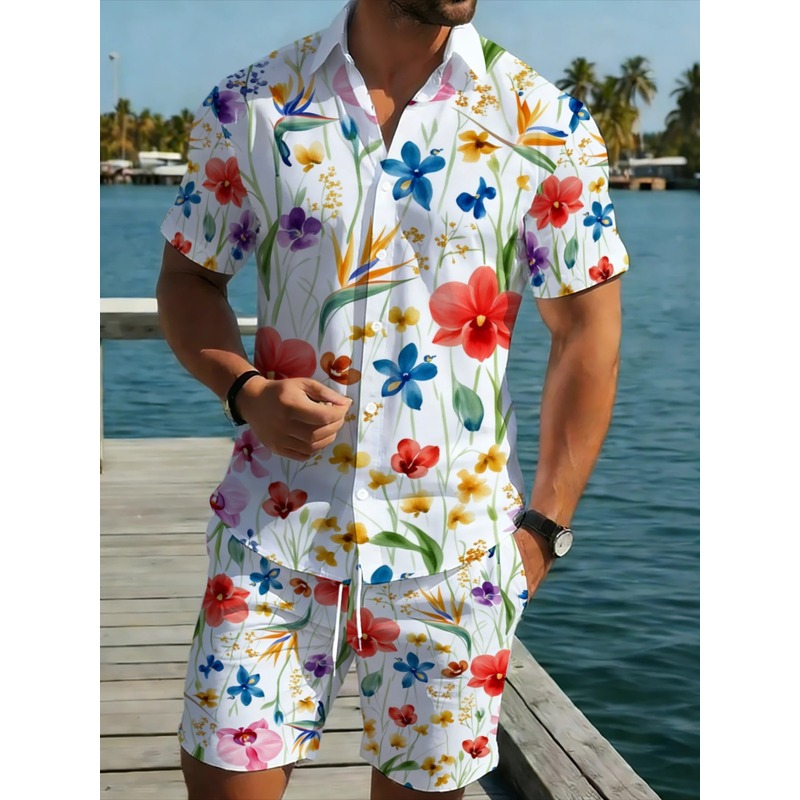 ชุดเสื้อเชิ้ตแขนสั้นลายดอกไม้ส - Printed Floral Shirt บทวิจารณ์และราคา