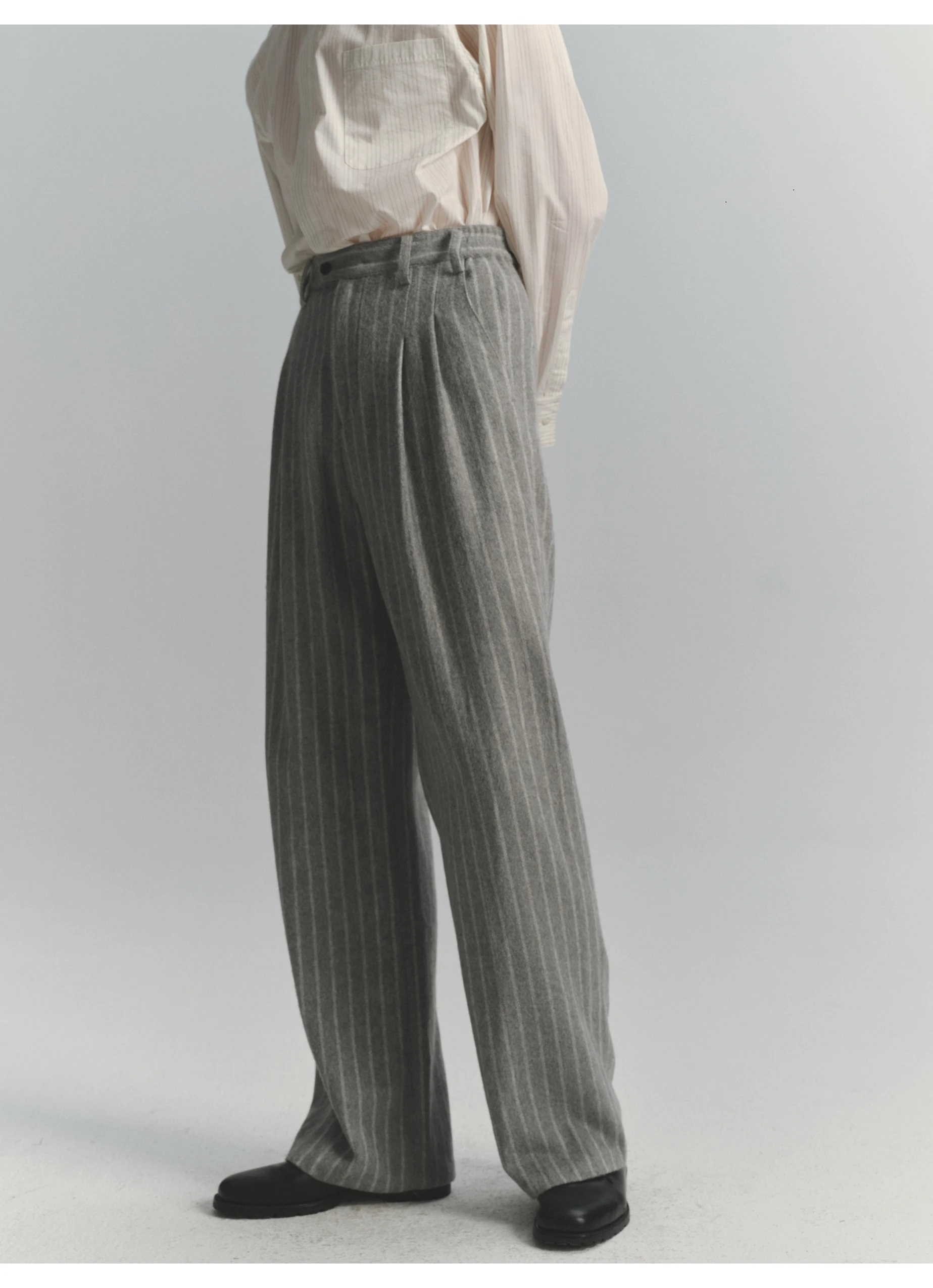 กางเกงขายาวลายทางผู้ชาย สไตล์ไ - Vintage Fashion Old Money บทวิจารณ์และราคา