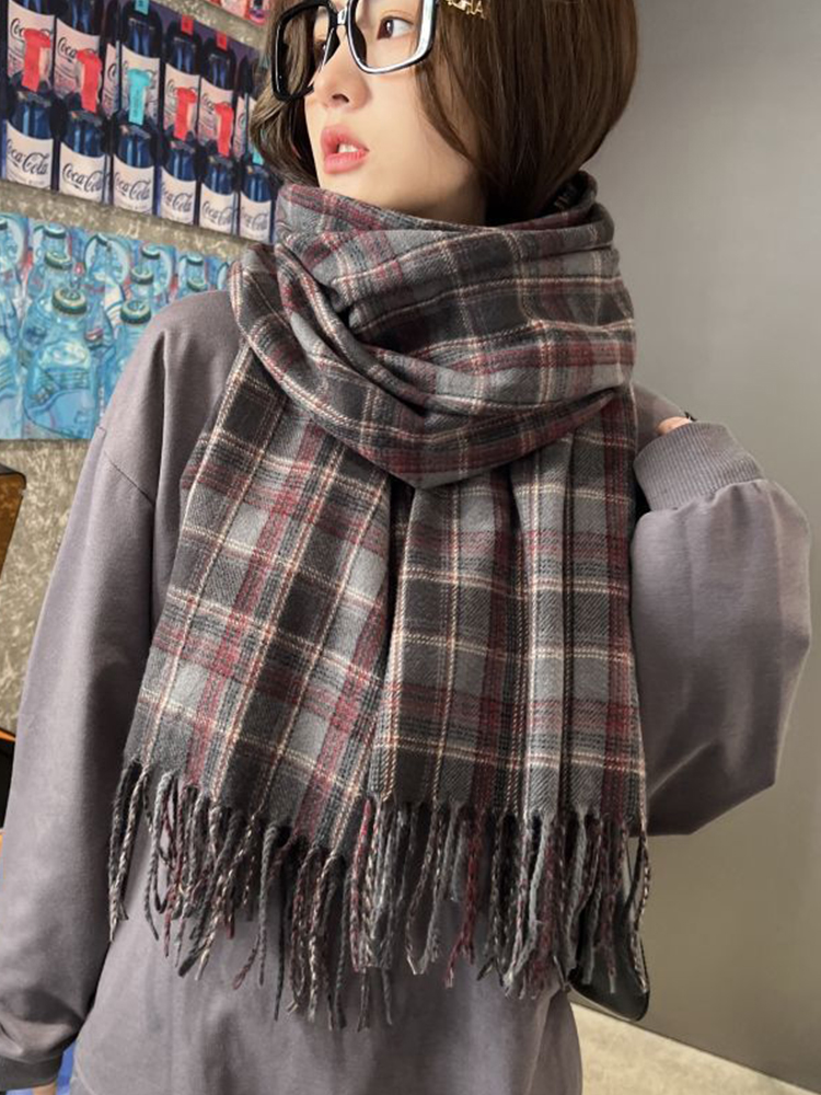 ผ้าพันคอแคชเมียร์เทียมแบบใหม่ส - Vintage Fashion Knitwear บทวิจารณ์และราคา