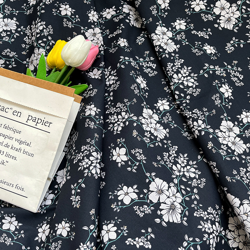 ผ้าฝ้าย 100% ขนาด 140x50 ซม. ผ - Printed Floral Shirt บทวิจารณ์และราคา