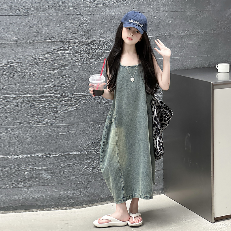 Vintage Blue เด็กหญิงคุณภาพสูง - Vintage Fashion Streetwear บทวิจารณ์และราคา
