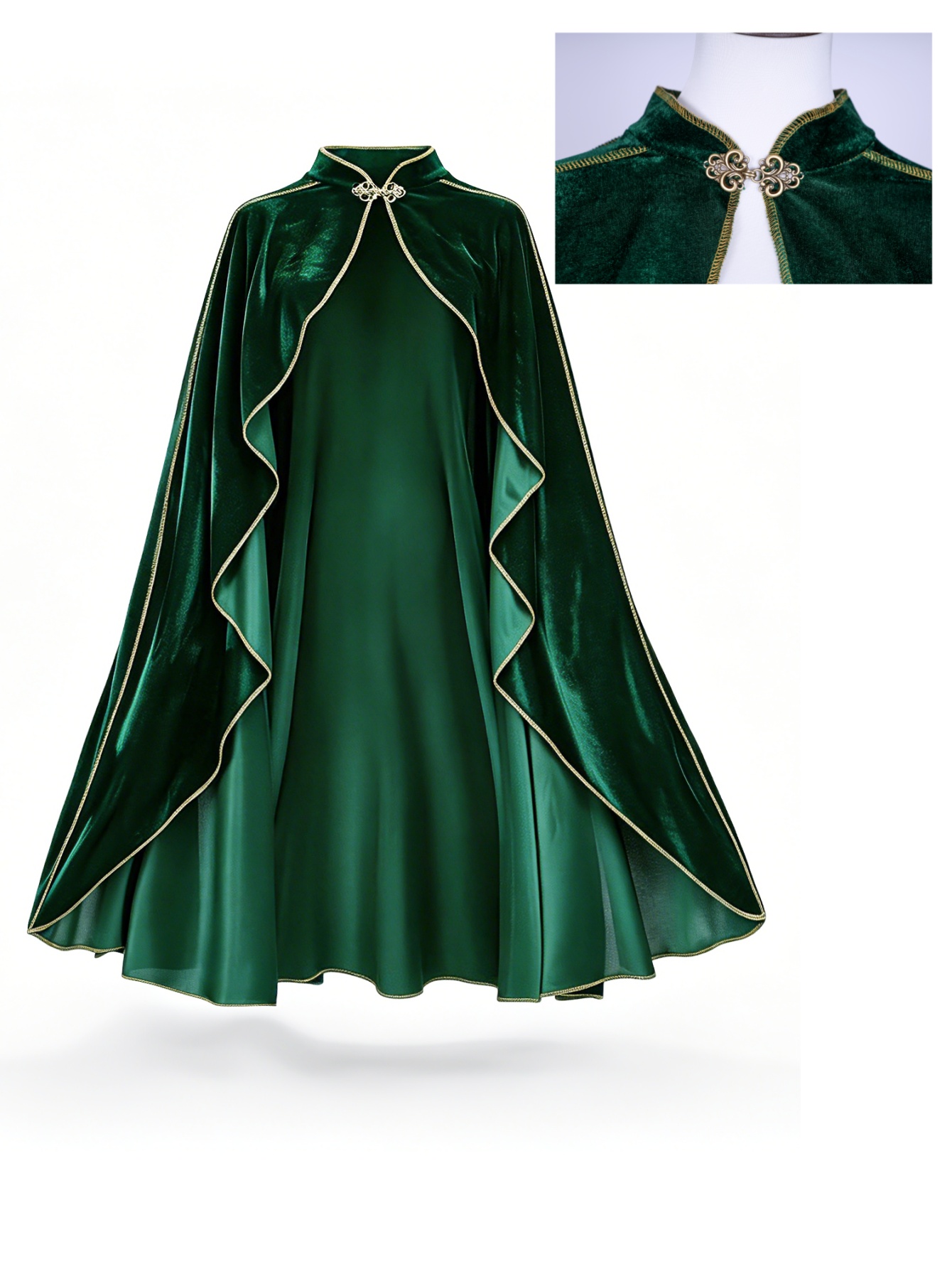 เสื้อคลุมกำมะหยี่สีเขียวสไตล์ว - Vintage Victorian Fashion บทวิจารณ์และราคา