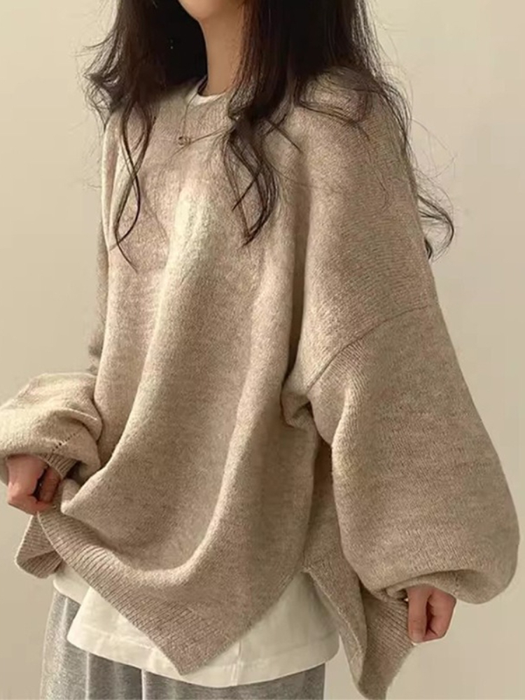 เสื้อสเวตเตอร์ผู้หญิงสีเทาวินเ - Vintage Fashion Old Money บทวิจารณ์และราคา