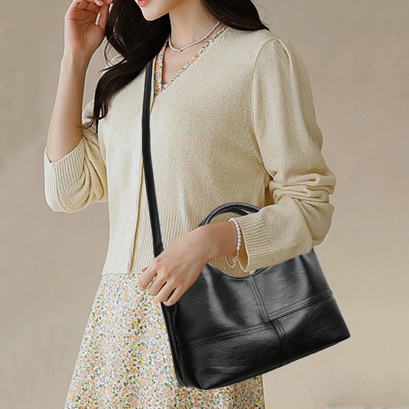 กระเป๋าถือหนังเทียมวินเทจ กระเ - Vintage Fashion Shop บทวิจารณ์และราคา