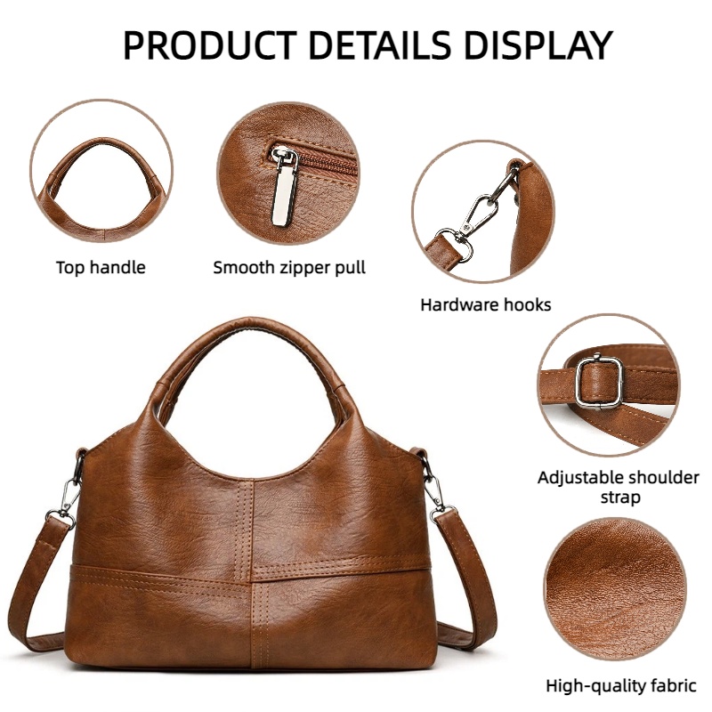 กระเป๋าถือหนังเทียมวินเทจ กระเ - Vintage Fashion Shop บทวิจารณ์และราคา