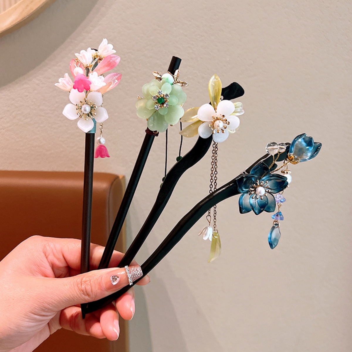 ประณีตดอกไม้พู่ไม้ Hairpin Ret - Vintage Fashion Shop บทวิจารณ์และราคา