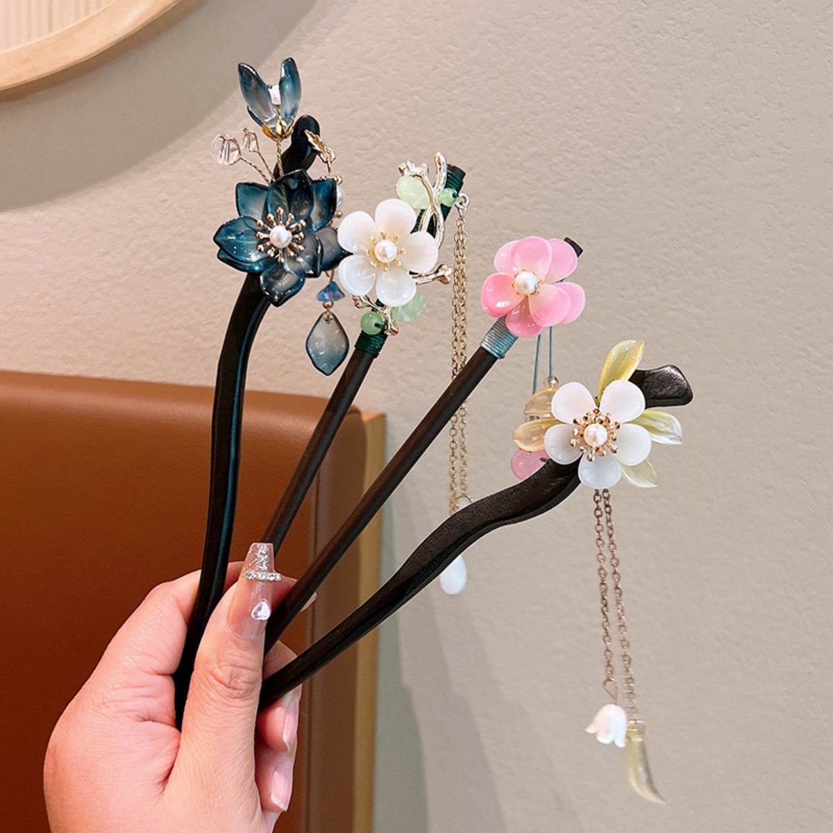 ประณีตดอกไม้พู่ไม้ Hairpin Ret - Vintage Fashion Shop บทวิจารณ์และราคา