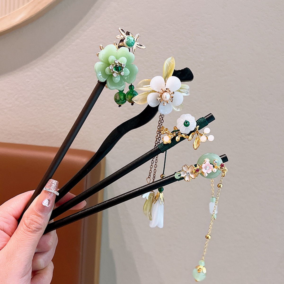 ประณีตดอกไม้พู่ไม้ Hairpin Ret - Vintage Fashion Shop บทวิจารณ์และราคา