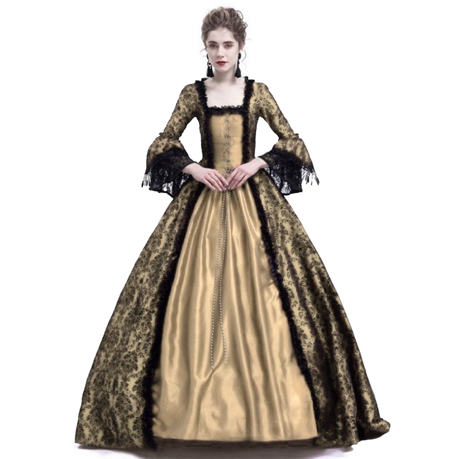 ชุดคอสเพลย์ฮาโลวีนสำหรับผู้หญิ - Vintage Victorian Fashion บทวิจารณ์และราคา