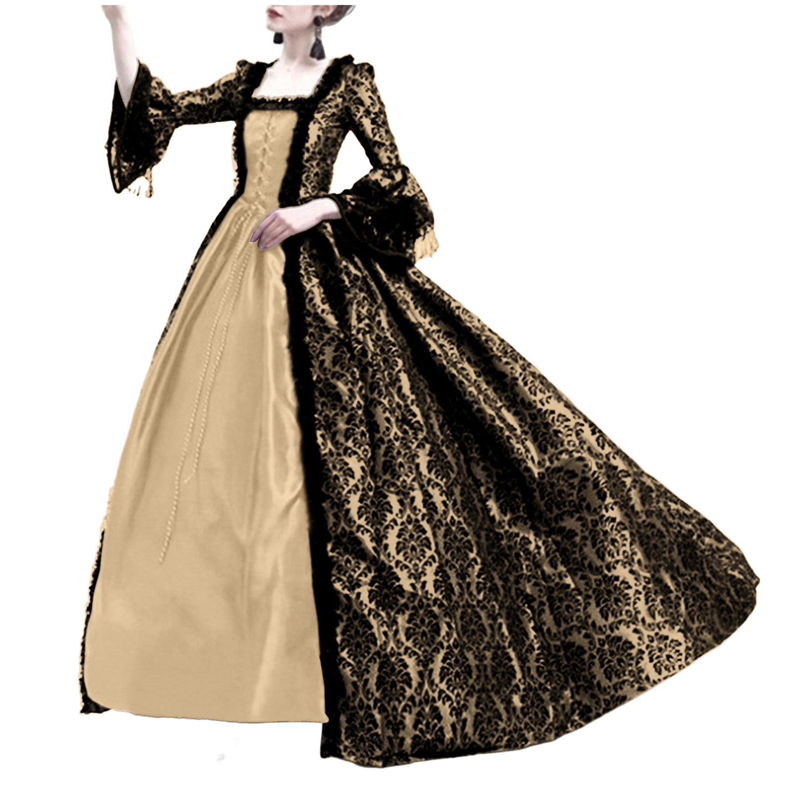 ชุดคอสเพลย์ฮาโลวีนสำหรับผู้หญิ - Vintage Victorian Fashion บทวิจารณ์และราคา