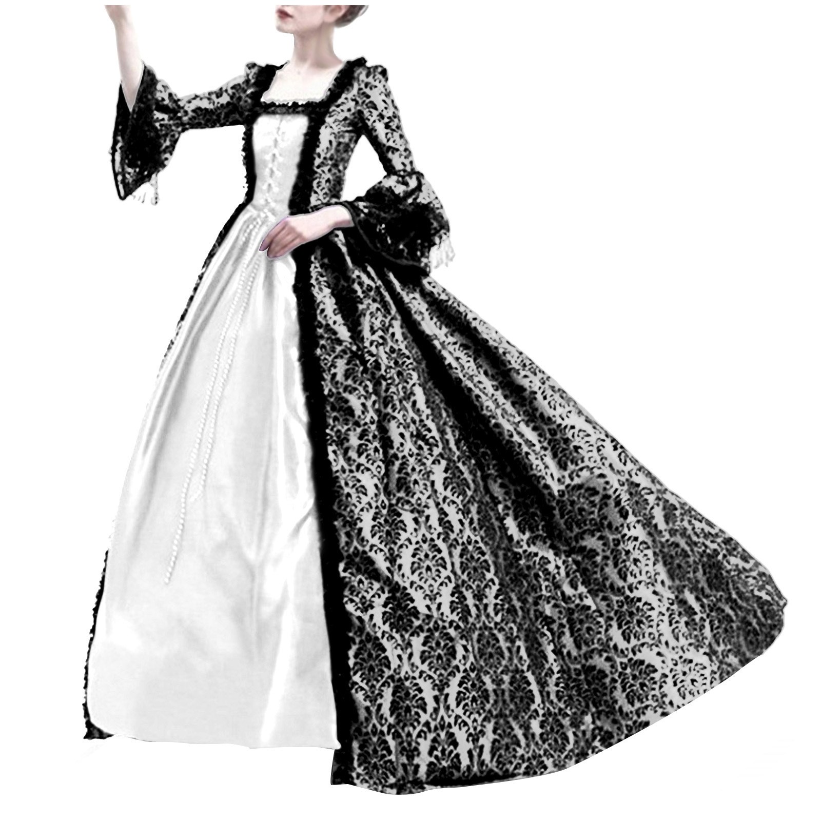 ชุดคอสเพลย์ฮาโลวีนสำหรับผู้หญิ - Vintage Victorian Fashion บทวิจารณ์และราคา